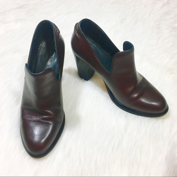 rag & bone Shoes - Rag and Bone Brown Leather Slip On Block Heels 8